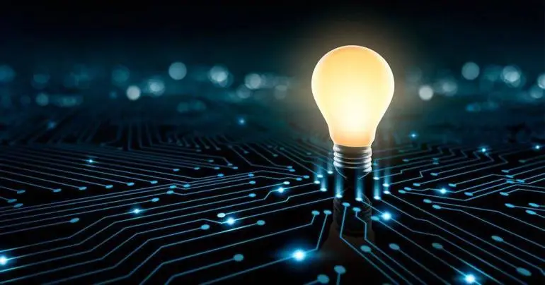 Light bulb turned on